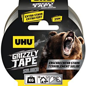 UHU Ruban adhésif toilé en PE GRIZZLY TAPE, 49 mm x 25 m