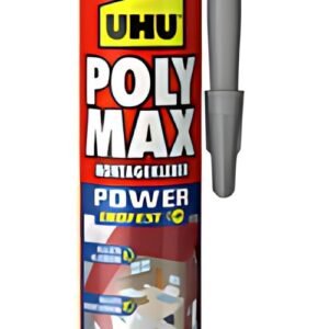 UHU Colle de montage POLYMAX POWER prise rapide, 425 g, gris