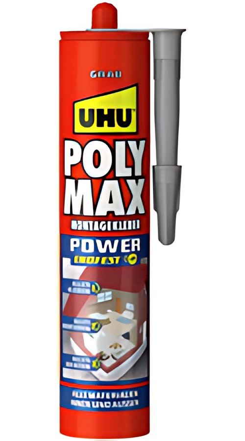 UHU Colle de montage POLYMAX POWER prise rapide, 425 g, gris