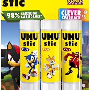UHU Bâton de colle stic SONIC, 3 x 21 g, blister