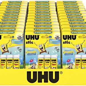 UHU Bâton de colle stic Bob l'éponge, 3 x 8,2 g, présentoir