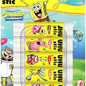 UHU Bâton de colle stic Bob l'éponge, 5 x 8,2 g, blister