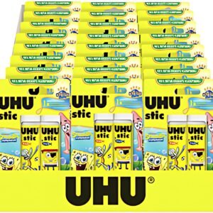 UHU Bâton de colle stic Bob l'éponge, 2 x 21 g, présentoir