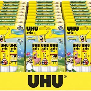 UHU Bâton de colle stic Bob l'éponge, 3 x 21 g, présentoir