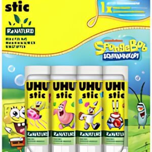 UHU Bâton de colle stic ReNATURE Bob l'éponge, 4 x 8,2 g
