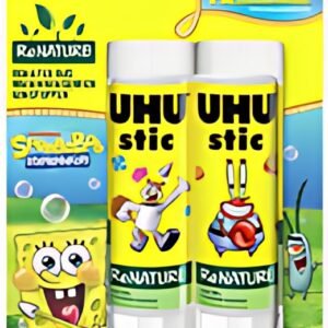 UHU Bâton de colle stic ReNATURE Bob l'éponge, 2 x 21 g