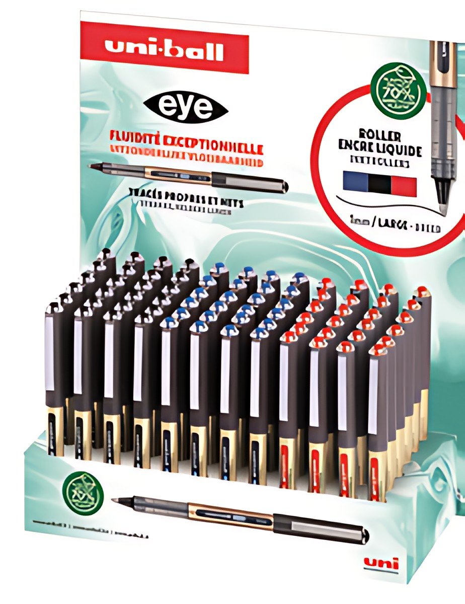 uni-ball Stylo roller eye broad UB150/10E, présentoir de 72