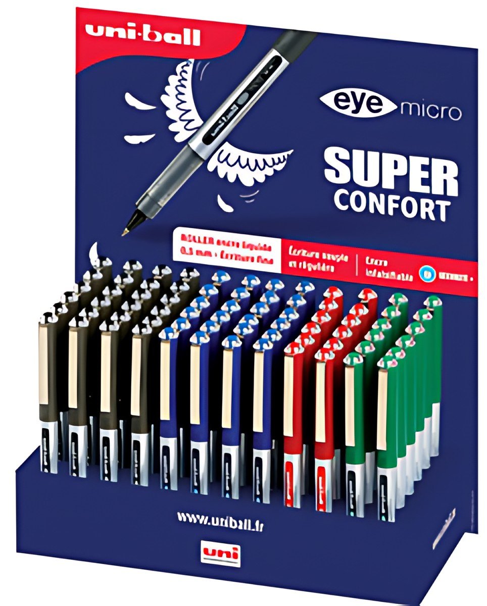 uni-ball Stylo roller eye micro UB150E, présentoir de 72