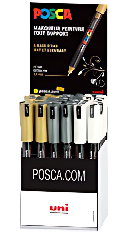 POSCA Marqueur à pigment PC-1MR, présentoir de 36