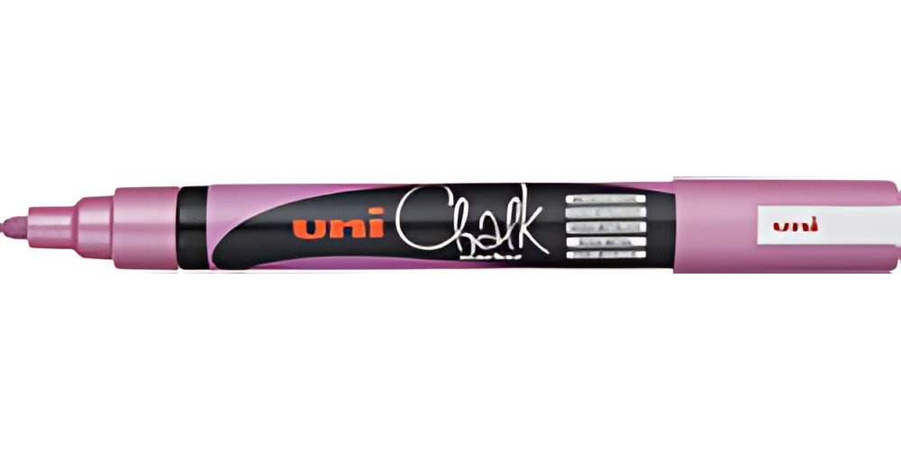 uni-ball Marqueur craie Chalk marker PWE5M, rose métallique