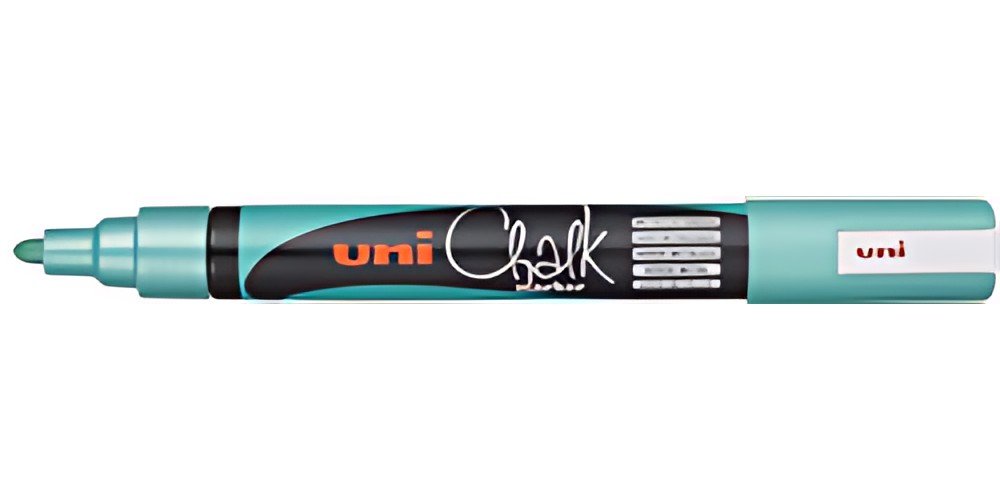 uni-ball Marqueur craie Chalk marker PWE5M, vert métallique
