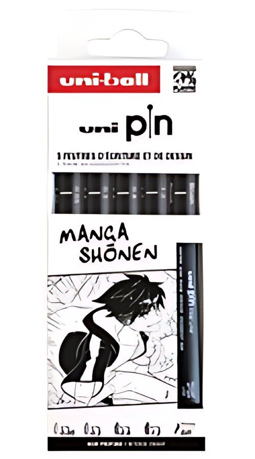 uni-ball Feutre technique PIN "Manga Shonen" PF, set de 5