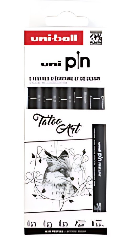 uni-ball Feutre technique PIN "Tatoo Art" PF, set de 5
