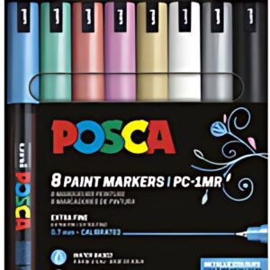 POSCA Marqueur à pigment PC1MR, pochette de 8, assorti