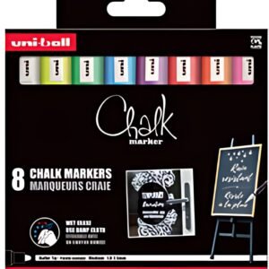 uni-ball Marqueur craie Chalk marker PWE5M/8 PF, étui de 8