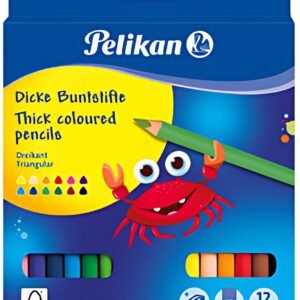 Pelikan Crayons de couleur triangulaires Jumbo, étui en