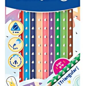 Pelikan Crayon de couleur triangulaire SILVERINO fin, étui