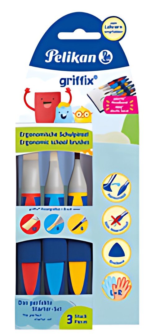 Pelikan Set de pinceaux scolaires griffix, 5 pièces