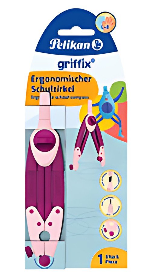 Pelikan Compas scolaire griffix Sweet Berry, boîte pliable