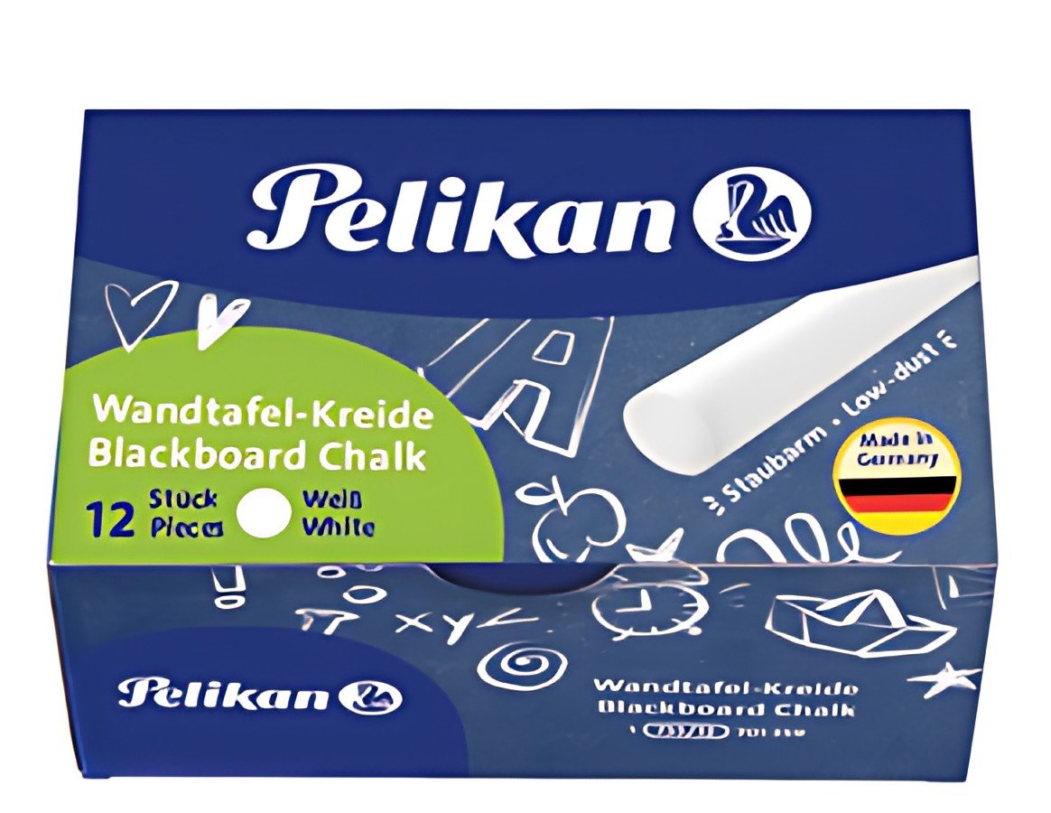 Pelikan Craie pour tableaux noirs 755/12, blanc, étui carton