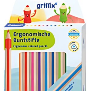 Pelikan Crayon de couleur triangulaire griffix, étui de 12