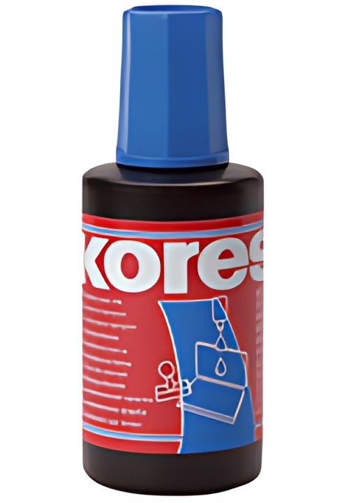Kores Encre pour tampon encreur, contenu: 27 ml, bleu