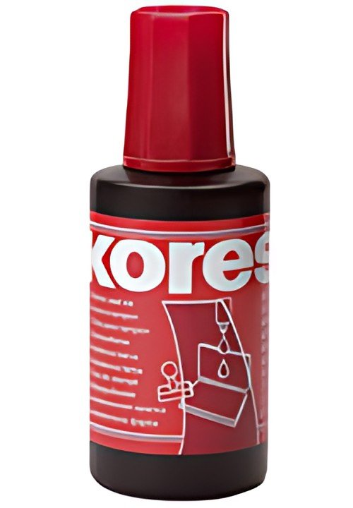 Kores Encre pour tampon encreur, contenu: 27 ml, rouge