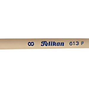 Pelikan Pinceau à soie 613 F, N. 16,manche en bois non laqué
