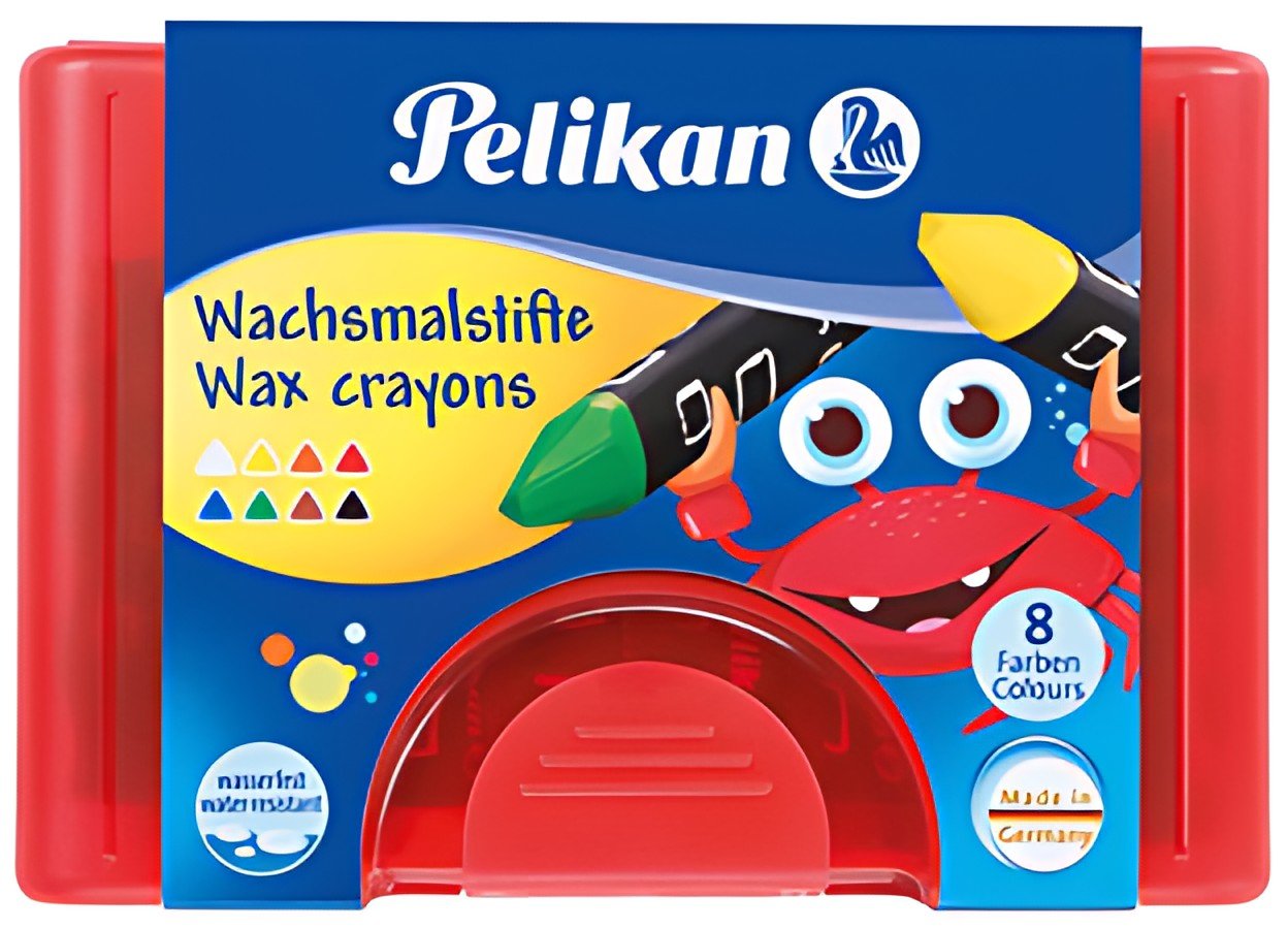 Pelikan Crayon de cire épais 665/8, rond, résistant à l'eau,