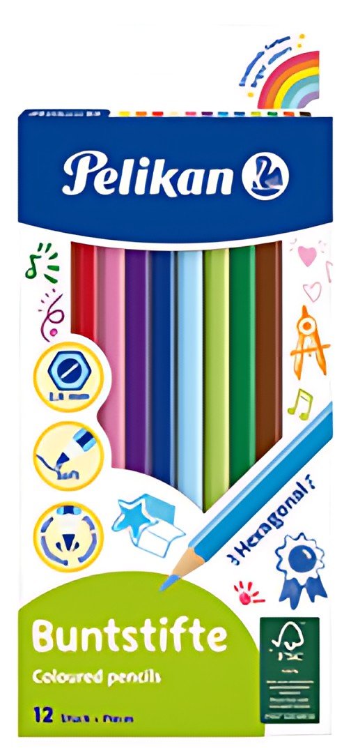 Pelikan Crayons de couleur standard, étui en carton de 12