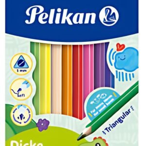 Pelikan Crayons de couleur épais, étui en carton de 12