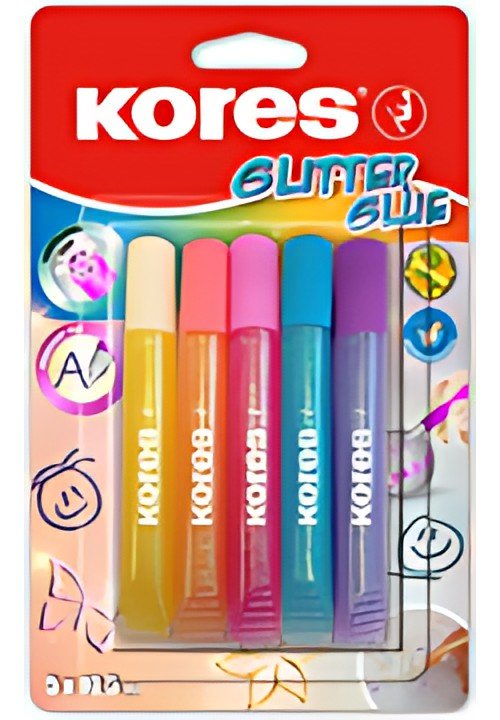 Kores Colle liquide "Glitter Glue", couleurs pastelles