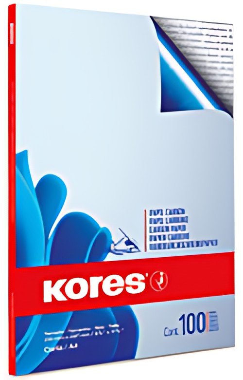Kores papier carbone, format A4, 100 feuilles, bleu