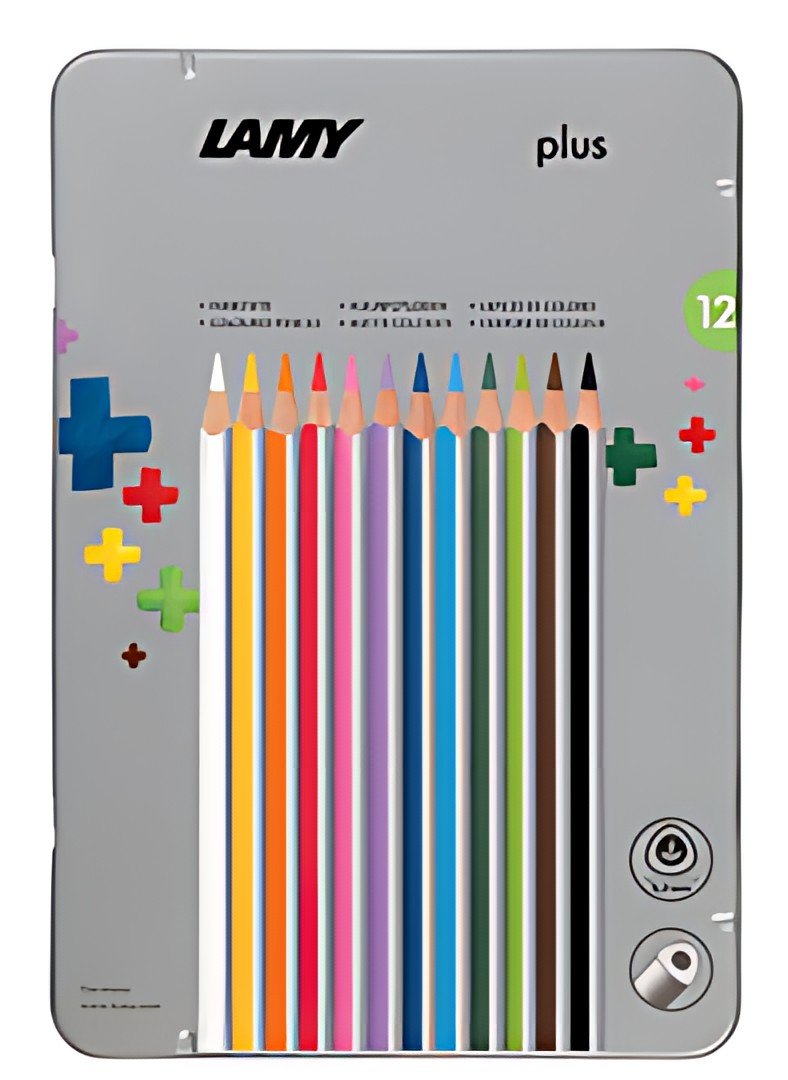 LAMY Crayon de couleur triangulaire plus, étui métal de 12