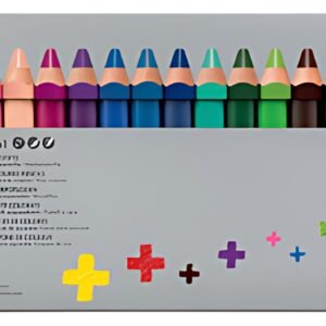 LAMY Crayon de couleur 3-en-1 3plus, étui carton de 18