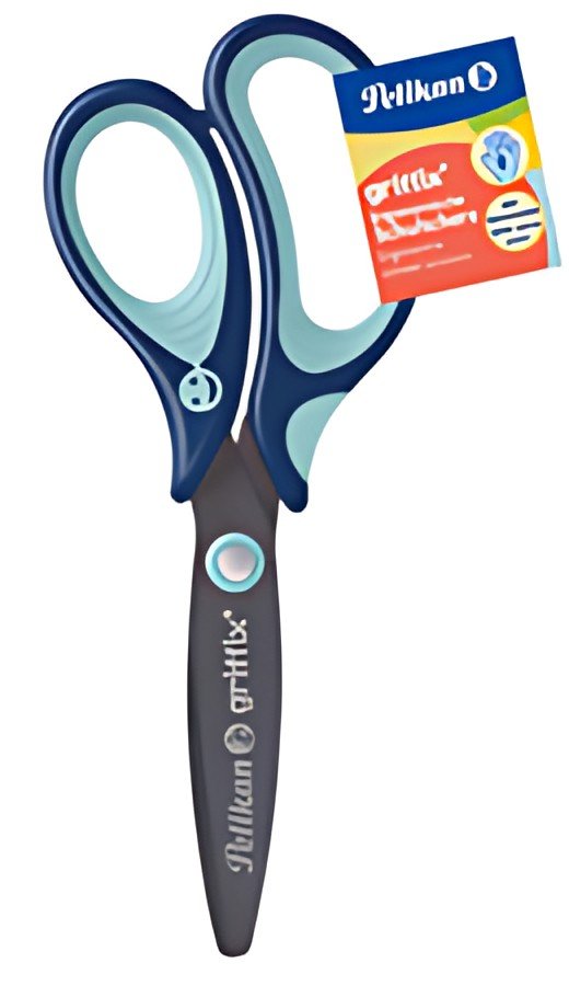 Pelikan Ciseaux scolaires griffix, rond, bleu,pour droitiers