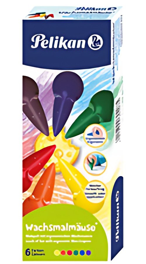 Pelikan Crayons de cire souris, assorti, set cadeau de 6