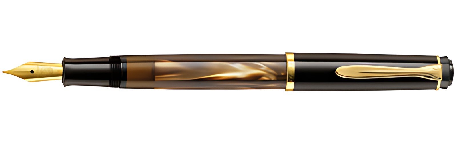 Pelikan Stylo plume M 200, brun marbré, taille de plume: B
