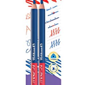 Pelikan Crayon bicolore gros, rouge/blau, carte blister de 2