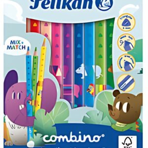 Pelikan Crayon couleur triangulaire combino, étui carton 12