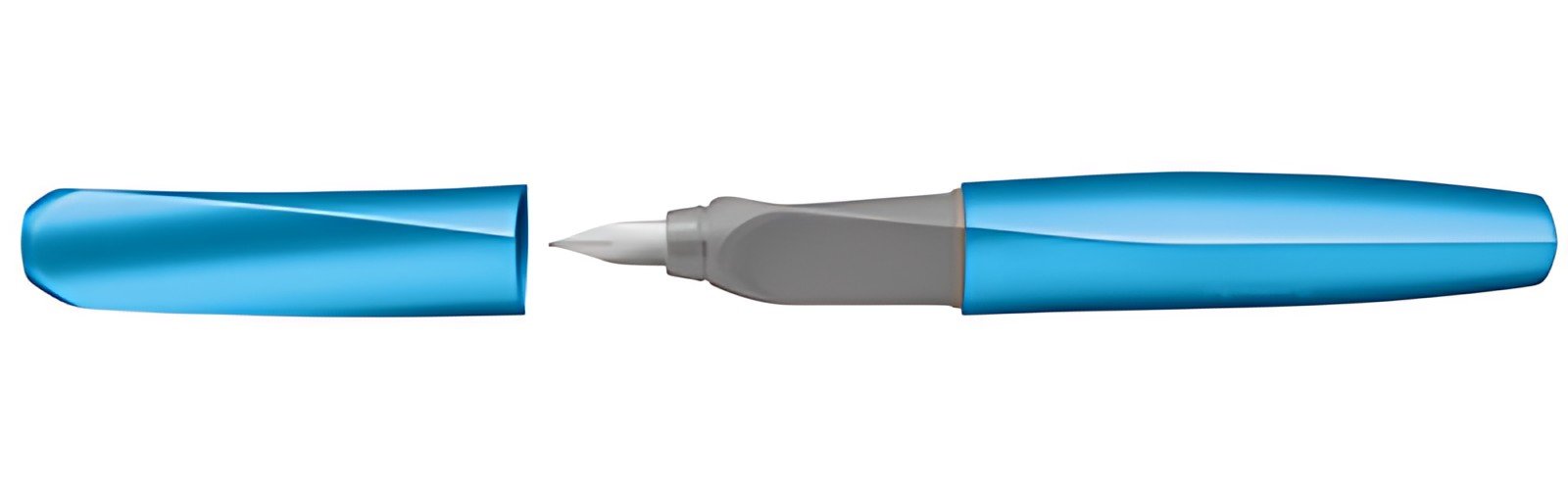 Pelikan Twist Stylo plume Frosted Blue, bleu-métallique