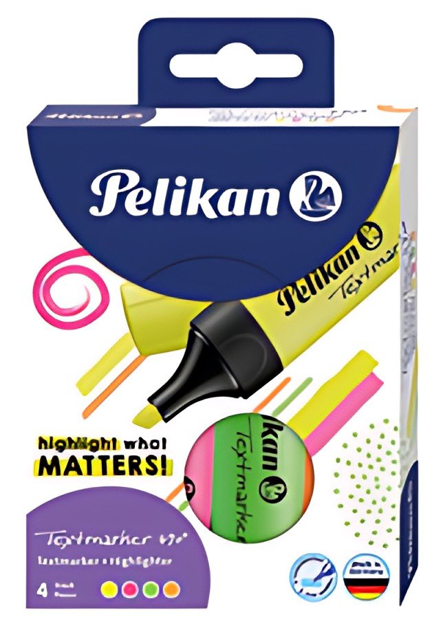 Pelikan Surligneur Textmarker 490, étui de 4, assorti