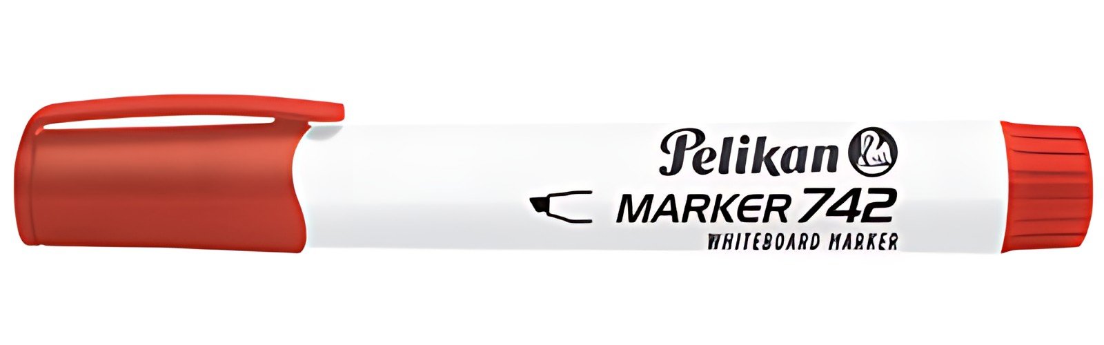 Pelikan Marqueur à tableau blanc 742, pointe biseautée,rouge