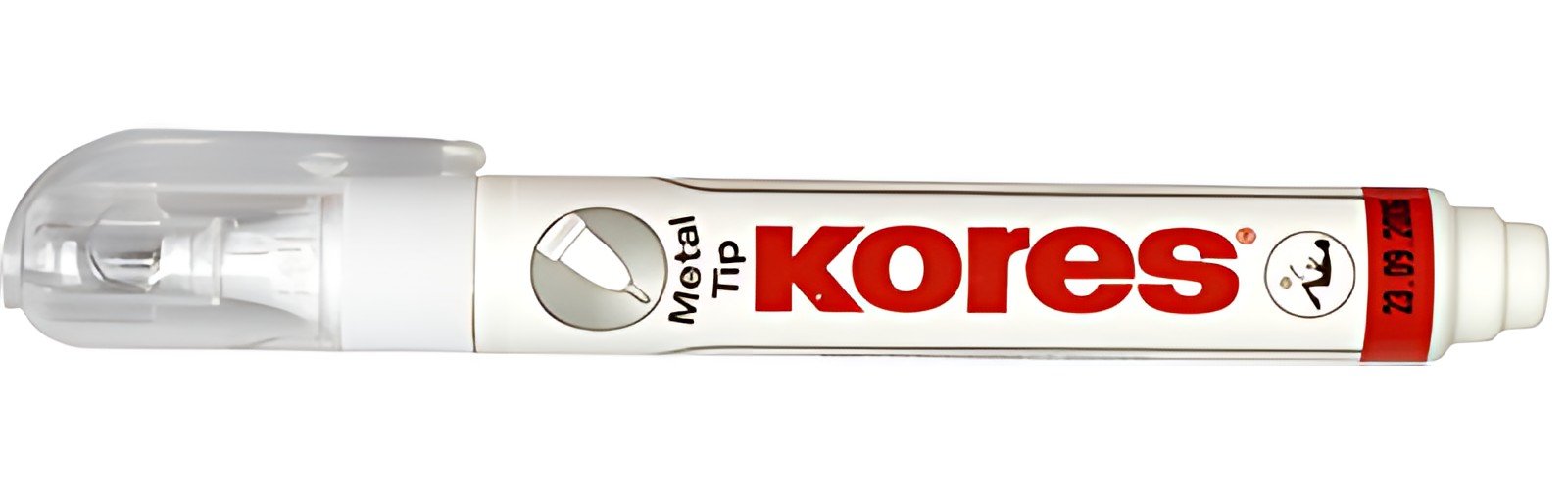 Kores Stylo correcteur "Metal Tip", blanc, contenu: 10 g