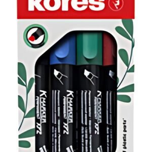 Kores Marqueur permanent "ECO XP2", pointe biseautée, étui
