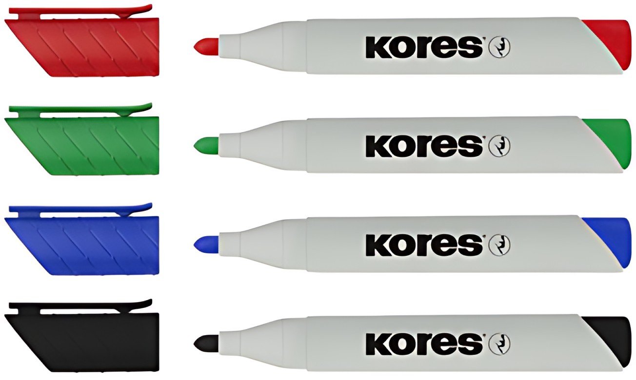 Kores Marqueur de conférence "ECO XW1", étui de 4