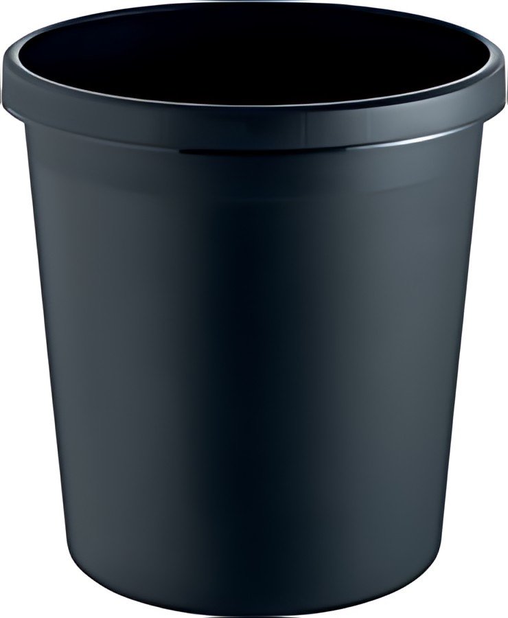 helit Corbeille à papier "the german", 18 litres, PE, noir
