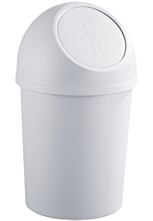 helit Poubelle "the flip", 6 litres, gris lumière
