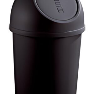 helit Poubelle "the flip", 6 litres, noir