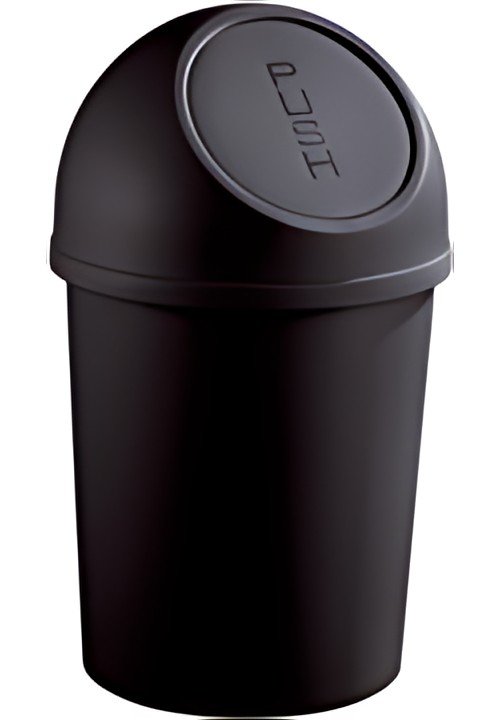 helit Poubelle "the flip", 6 litres, noir